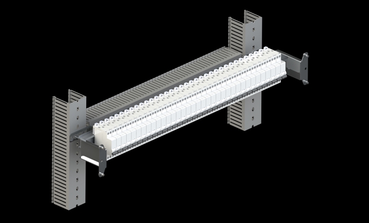 Aluminum DIN Rail Kit (Rear Mounted)